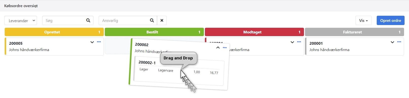 Træk en opgave videre til næste statusoversigt i Xena