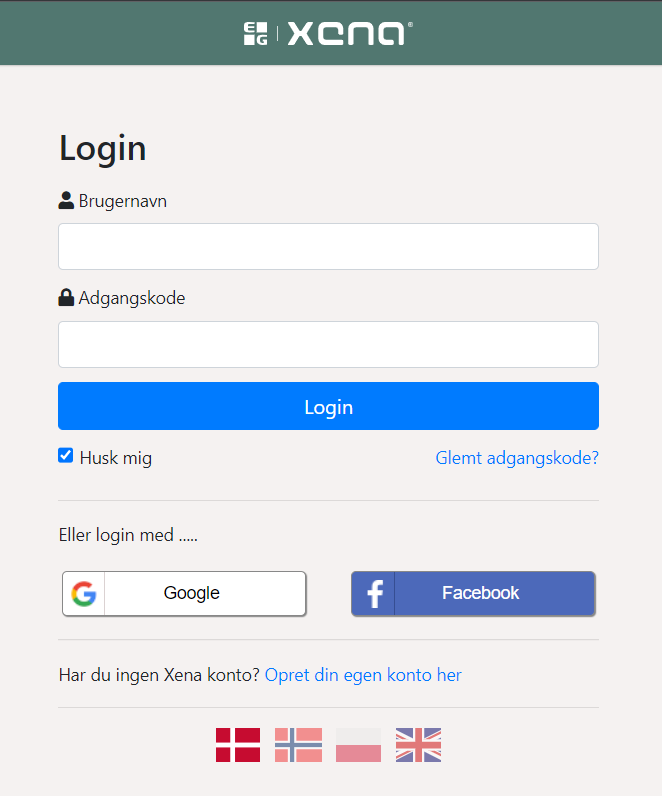 Login i Xena