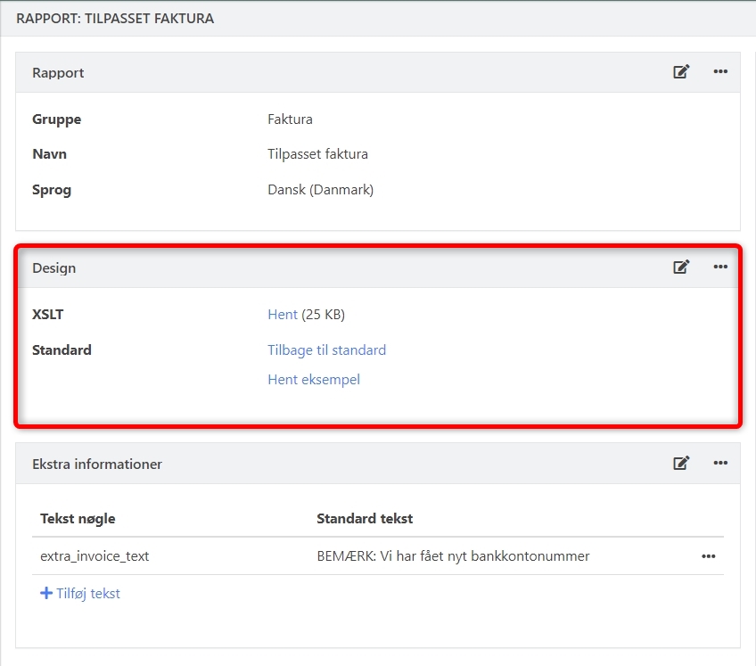 Tilpasset rapportlayout i Xena, step 2