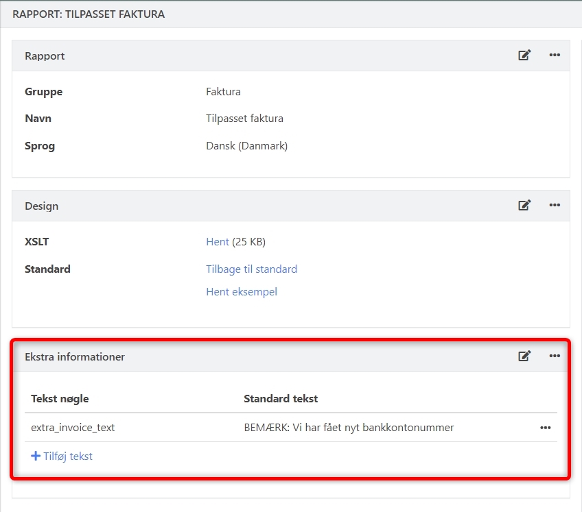 Tilpasset rapportlayout i Xena, step 3