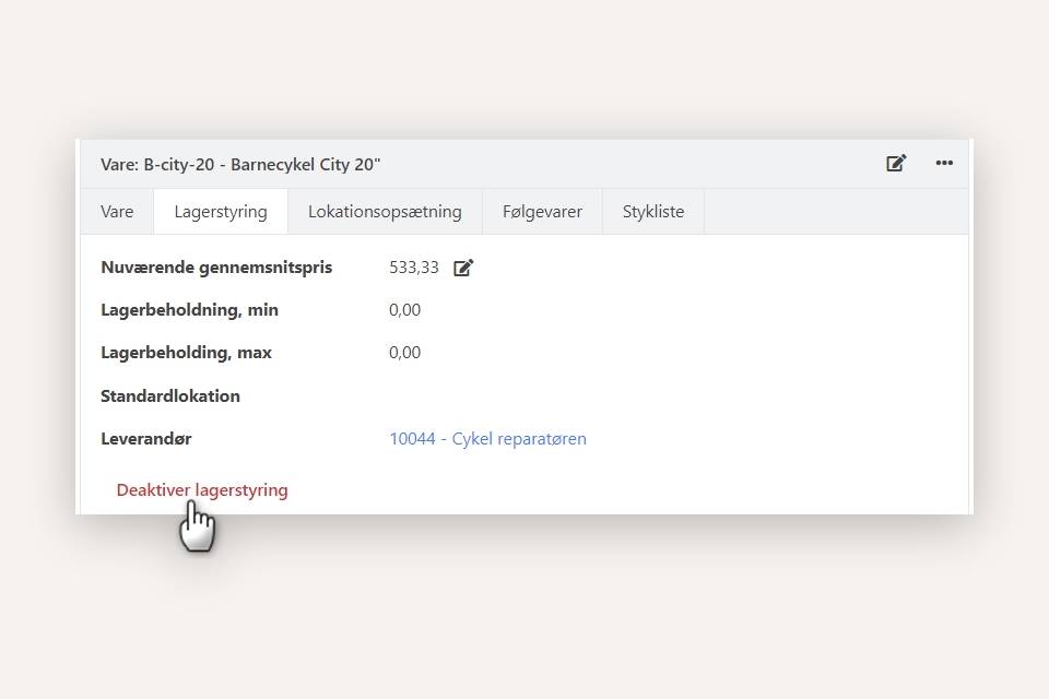 Disabling stock management on an article in Xena