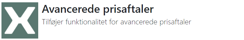 App med avancerede prisaftaler i Xena