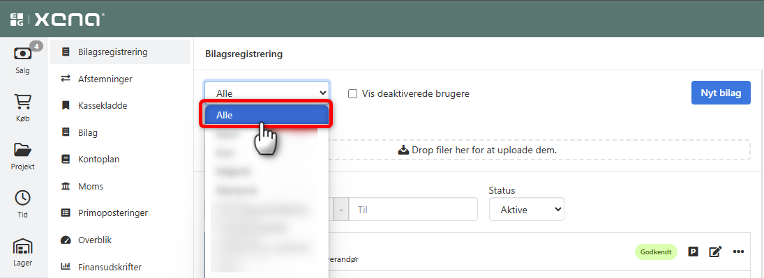 Vis bilag på tværs af indbakkerne i Xena