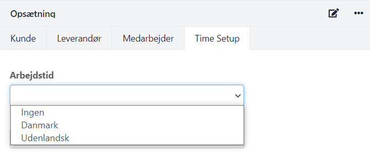 Vælg arbejdstider for en medarbejder i Xena